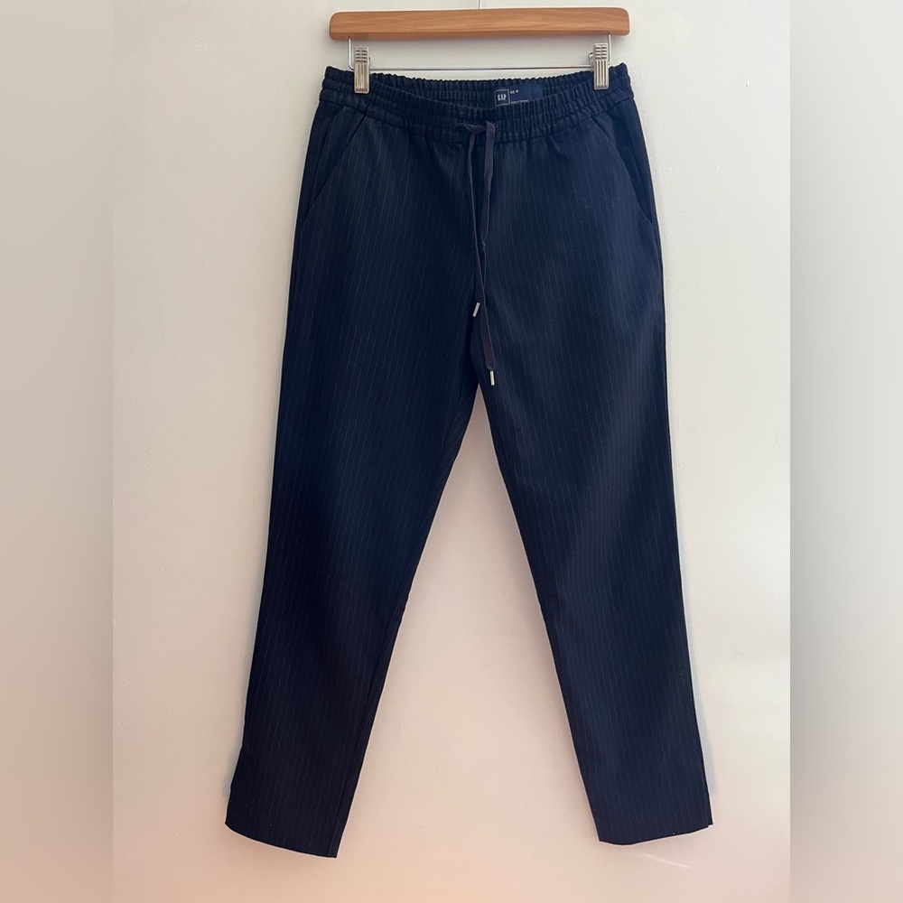 Gap navy pinstripe pants